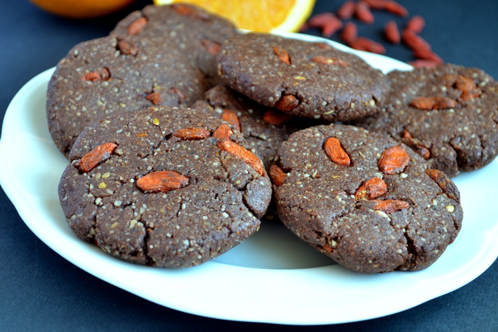 Chocolate-Orange-Goji Cookies